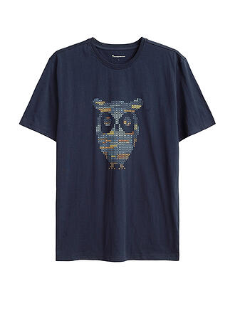 KNOWLEDGE COTTON APPAREL | T-Shirt BIG OWL COLOUR PRINT