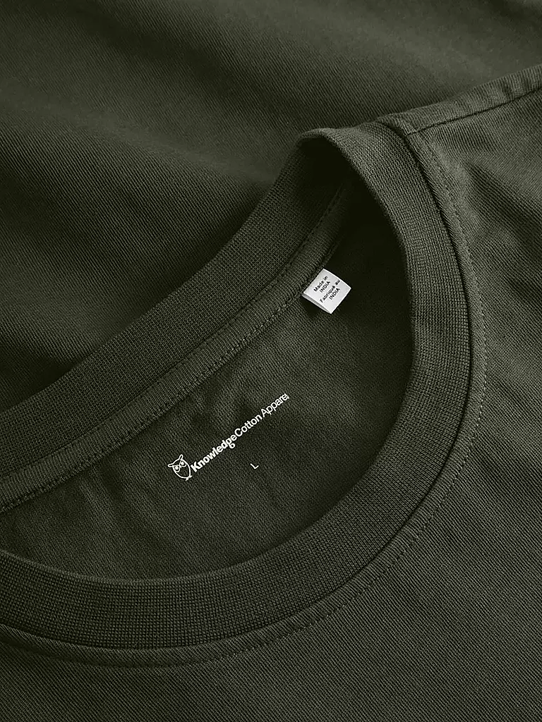 KNOWLEDGE COTTON APPAREL | Langarmshirt  | dunkelgrün