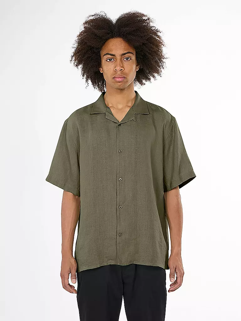 KNOWLEDGE COTTON APPAREL | Leinenhemd | olive