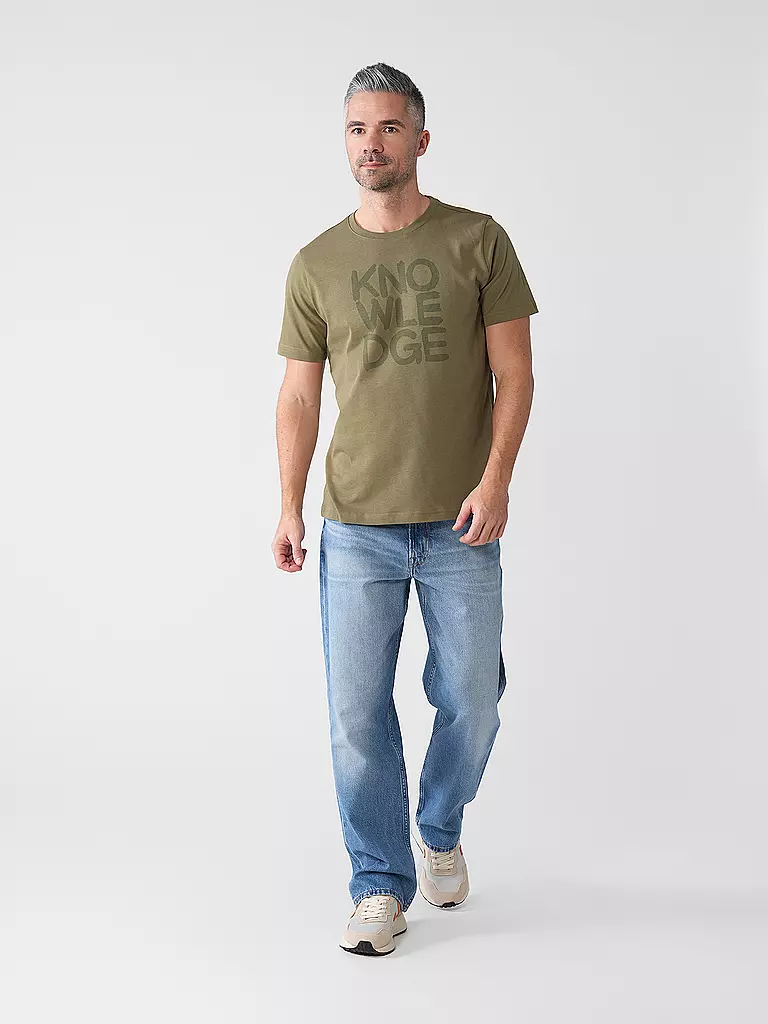 KNOWLEDGE COTTON APPAREL | T-Shirt  | olive