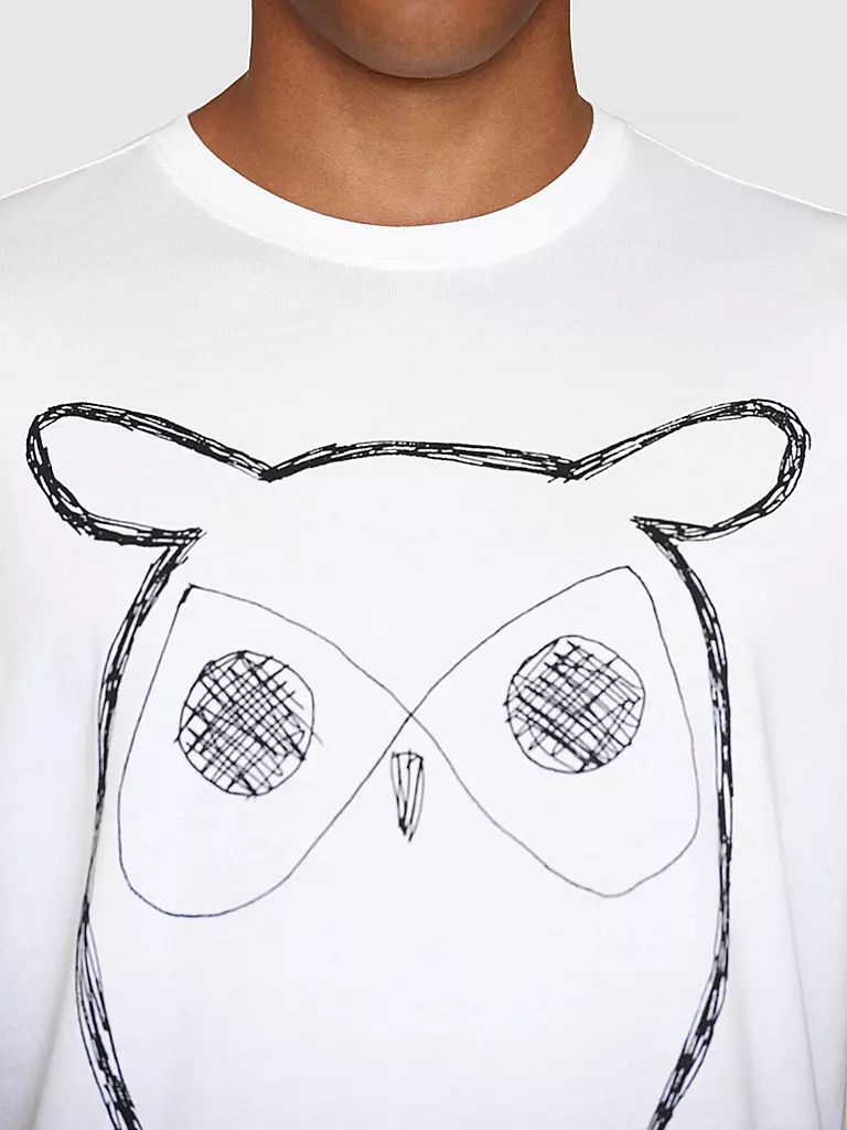 KNOWLEDGE COTTON APPAREL | T-Shirt BIG OWL | blau