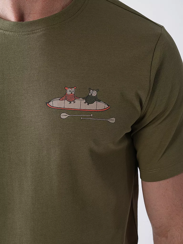 KNOWLEDGE COTTON APPAREL | T-Shirt TEE KAJAK | olive