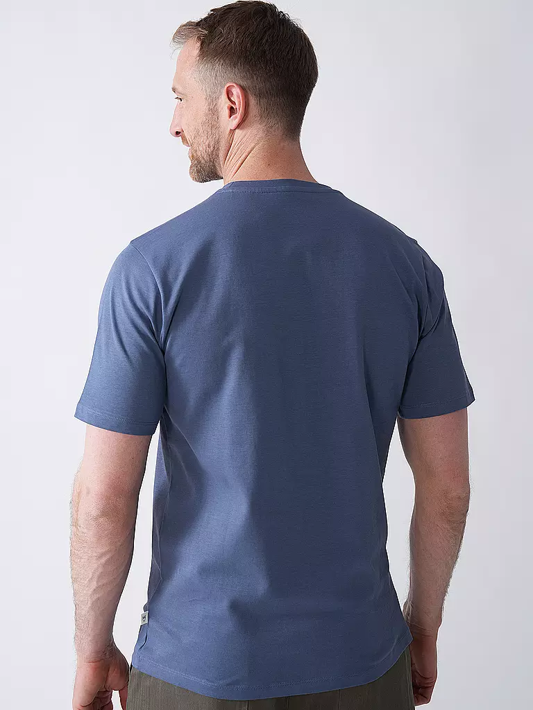 KNOWLEDGE COTTON APPAREL | T-Shirt TEE KAJAK | blau