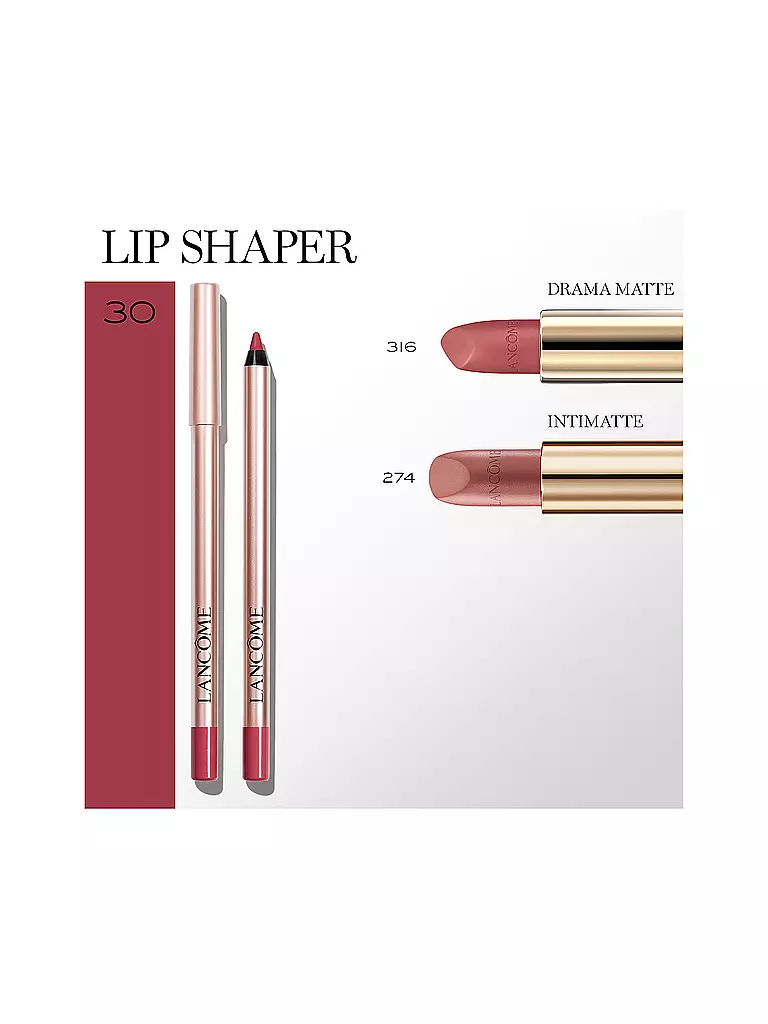 LANCÔME | Lippenkonturenstift - Lip Idôle Lip Shaper Creamy Matte Lip Liner (30 Lisa's Coral Glow) | dunkelrot