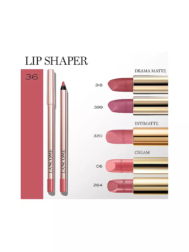 LANCÔME | Lippenkonturenstift - Lip Idôle Lip Shaper Creamy Matte Lip Liner (36 Nude Now) | dunkelrot