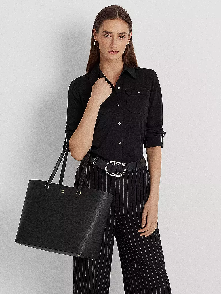 LAUREN RALPH LAUREN | Ledertasche - Shopper KARLY TOTE Large | schwarz