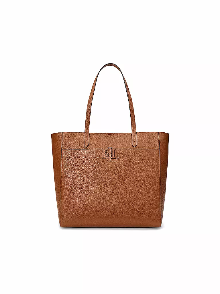 LAUREN RALPH LAUREN | Ledertasche - Shopper Large  | braun