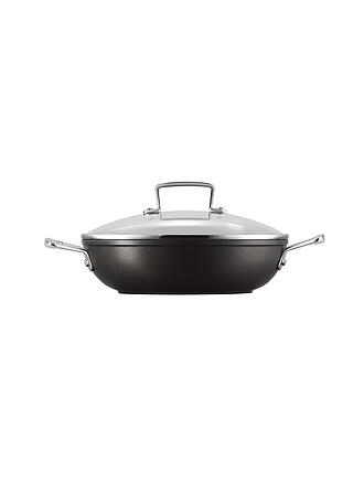 LE CREUSET | Aluminium-Antihaft Profipfanne mit Glasdeckel 24cm Schwarz