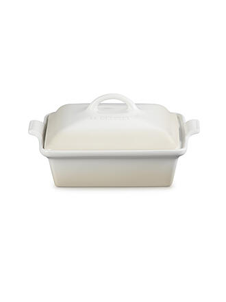 LE CREUSET | Auflaufform 23cm Tradition mit Deckel aus Steinzeug quadratisch Meringue