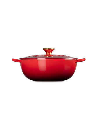 LE CREUSET | Kochtopf mit Deckel 26cm LA MARMITE HOLLY Kirschrot 