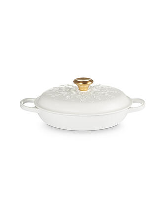 LE CREUSET | Gourmet-Profitopf Schneeflocke aus Gusseisen mit Goldknopf 26cm SIGNATURE Cotton