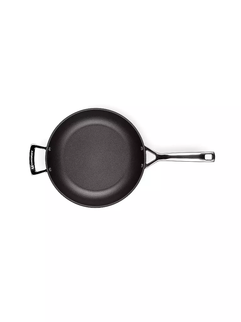 LE CREUSET | Aluminium-Antihaft hohe Pfanne mit Gegengriff 28cm/3,2l | schwarz