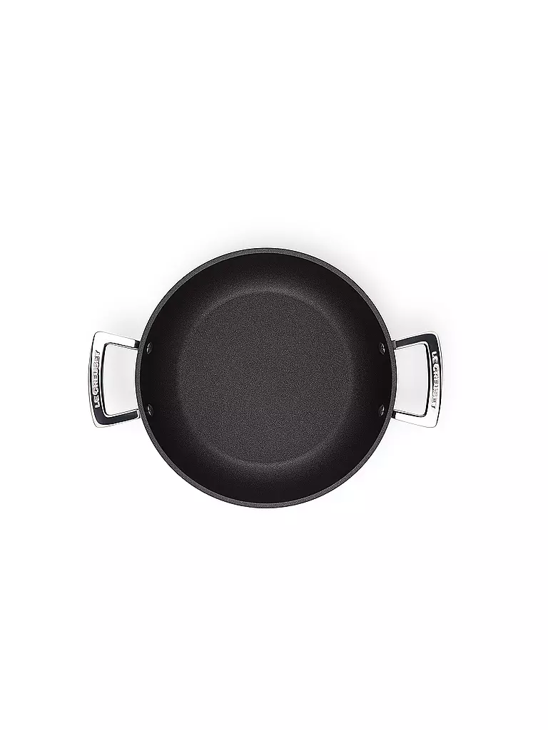 LE CREUSET | Aluminium-Antihaft Profipfanne mit Glasdeckel 24cm/2,3l Schwarz | schwarz