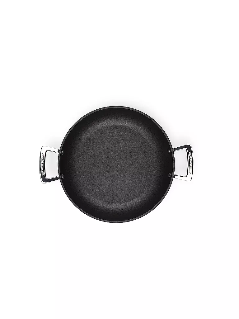 LE CREUSET | Aluminium-Antihaft Profipfanne mit Glasdeckel 28cm/3,2l Schwarz | schwarz