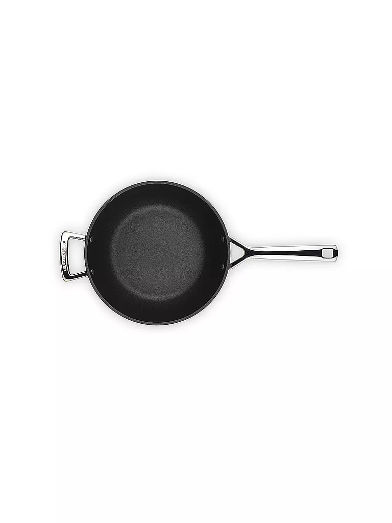 LE CREUSET | Aluminium-Antihaft Wok-Pfanne mit Gegengriff 26cm/3,4l Schwarz | schwarz