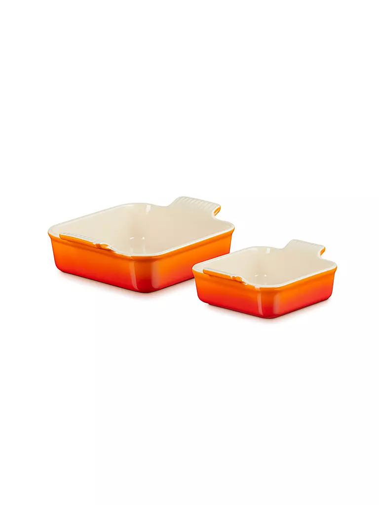 LE CREUSET | Auflaufformen Set 13cm / 20cm Ofenrot | orange