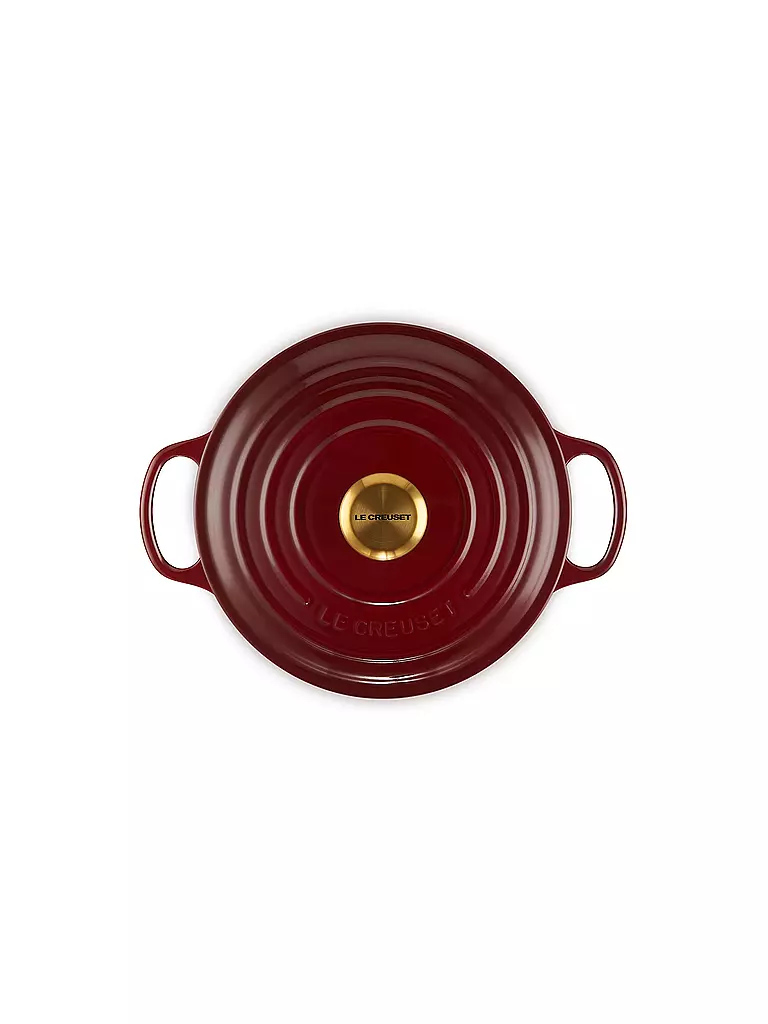 LE CREUSET | Bräter rund SIGNATURE 24cm/4,2l Garnet | gelb