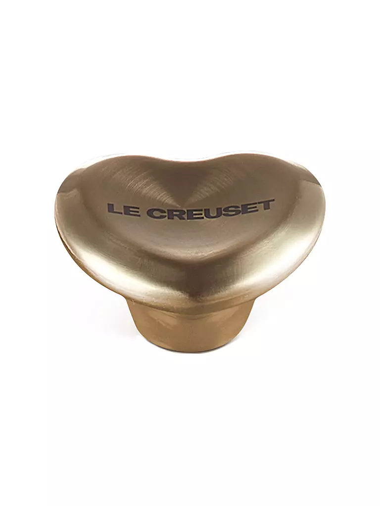 LE CREUSET | Deckelknopf Herz 4,7cm SIGNATURE Hellgold  | gold