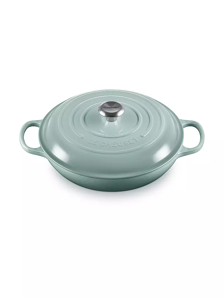 LE CREUSET | Gourmet Profitopf 30cm/3,5l SIGNATURE Sea Salt  | hellgrau