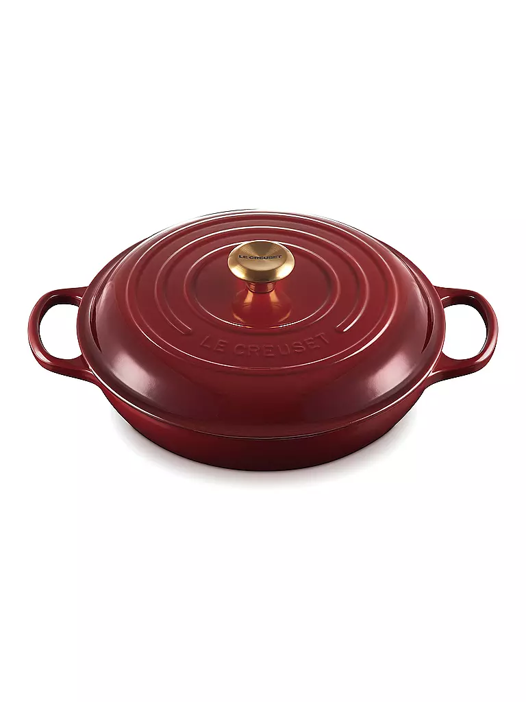 LE CREUSET | Gourmet Profitopf SIGNATURE 30cm/3,2l Garnet | dunkelrot