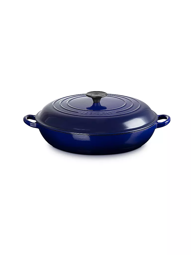 LE CREUSET | Gourmet Profitopf TRADITION aus Gusseisen Ocean 30cm/3,5l | dunkelblau