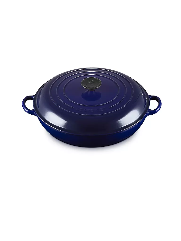 LE CREUSET | Gourmet Profitopf TRADITION aus Gusseisen Ocean 30cm/3,5l | dunkelblau