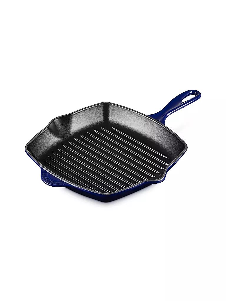 LE CREUSET | Grillpfanne Quadratisch aus Gusseisen 19cm Indigo | dunkelblau