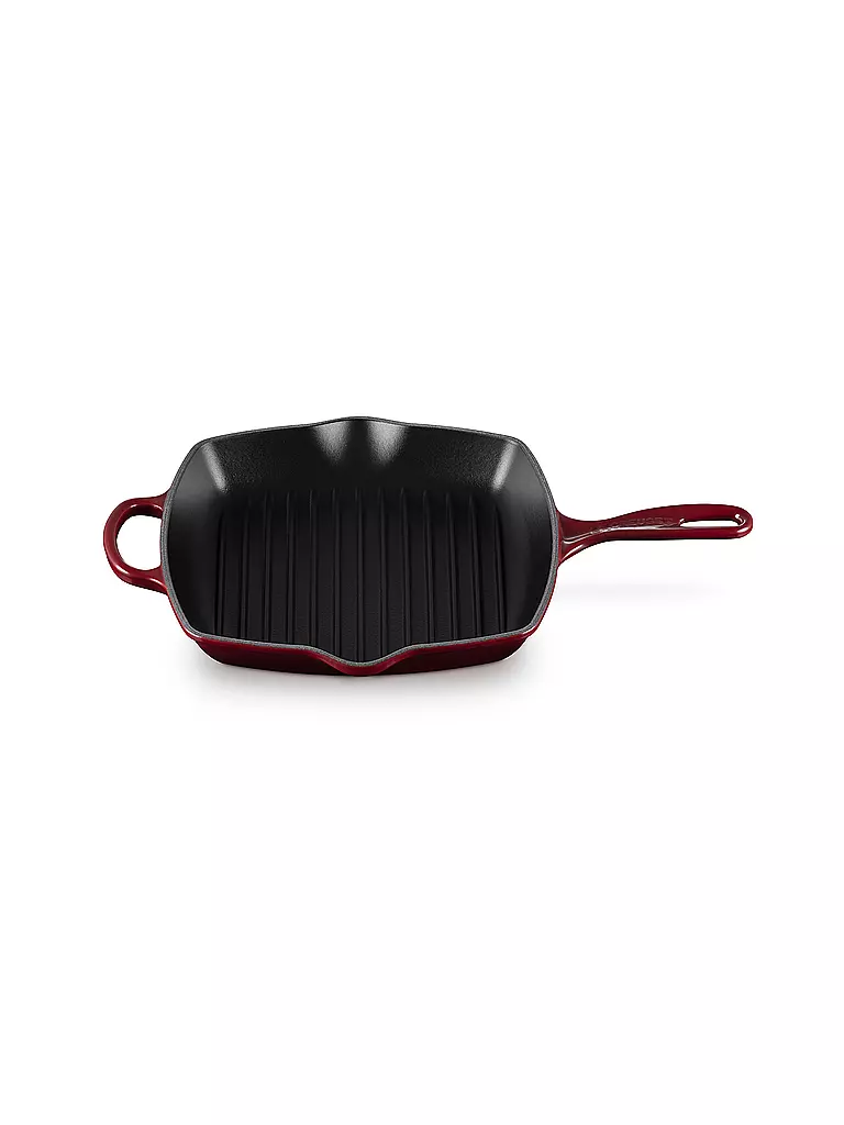 LE CREUSET | Grillpfanne quadratisch SIGNATURE 26x26cm Garnet | dunkelrot