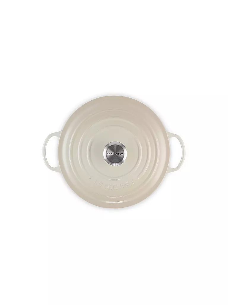 LE CREUSET | Gusseisen-Bräter mit Deckel 26cm LA MARMITE SIGNATURE Meringue | blau