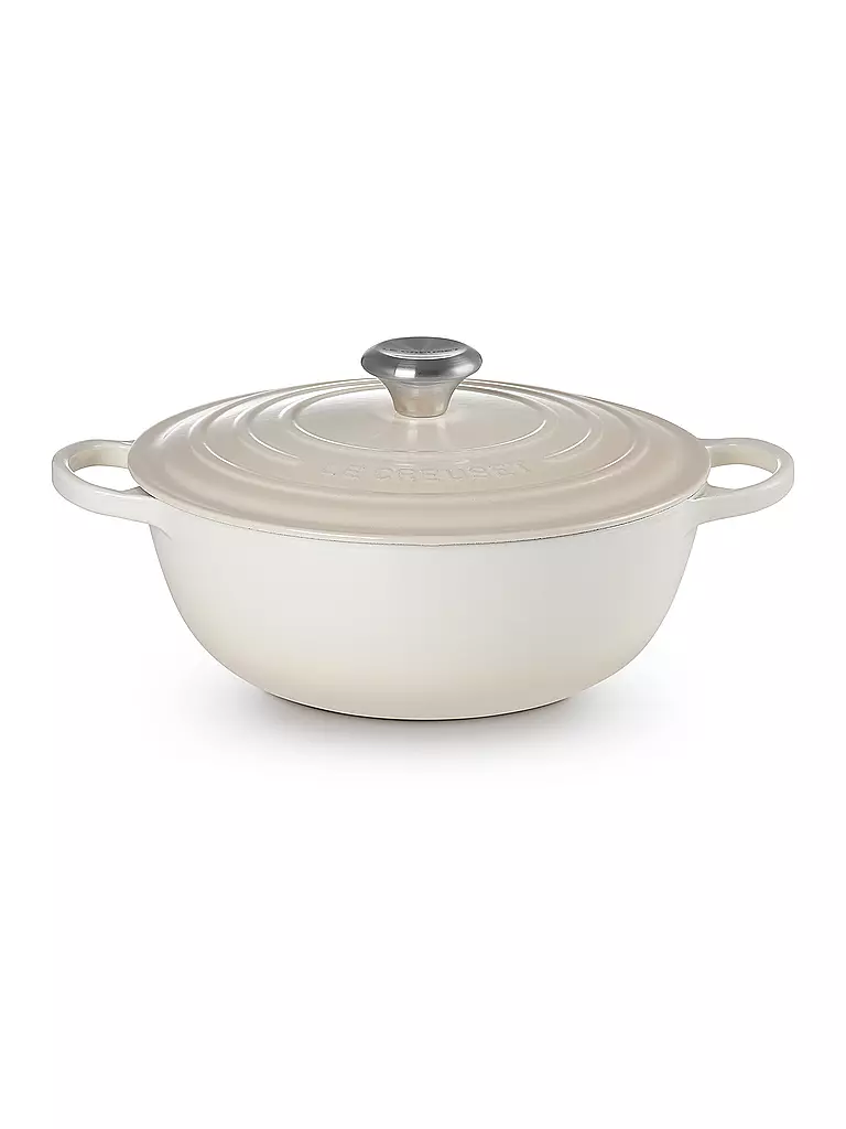 LE CREUSET | Gusseisen-Bräter mit Deckel 26cm/4,1l LA MARMITE SIGNATURE Meringue | creme