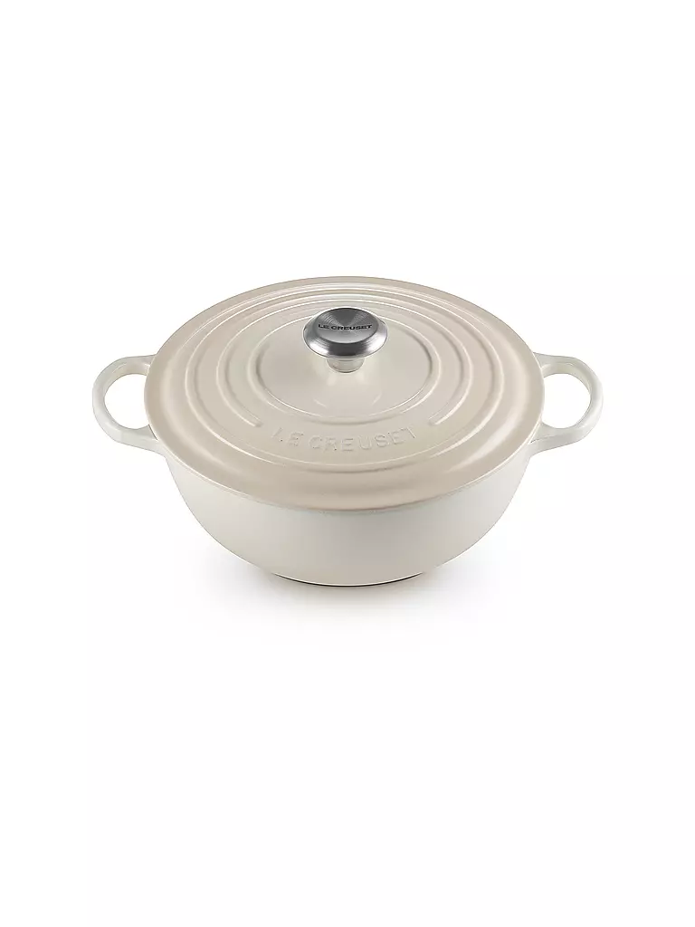 LE CREUSET | Gusseisen-Bräter mit Deckel 26cm/4,1l LA MARMITE SIGNATURE Meringue | creme