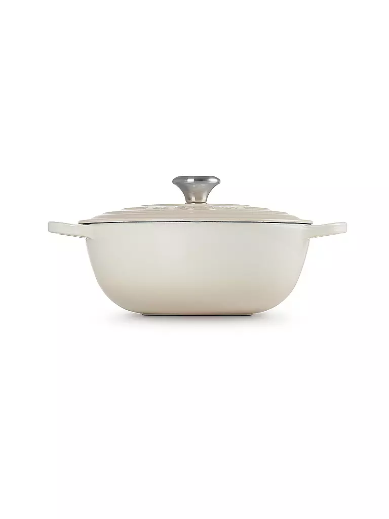 LE CREUSET | Gusseisen-Bräter mit Deckel 26cm/4,1l LA MARMITE SIGNATURE Meringue | creme