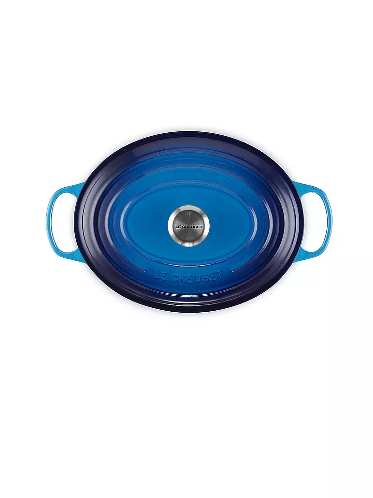 LE CREUSET | Gusseisen-Bräter mit Deckel Oval 31cm 6,3l SIGNATURE Azure | blau