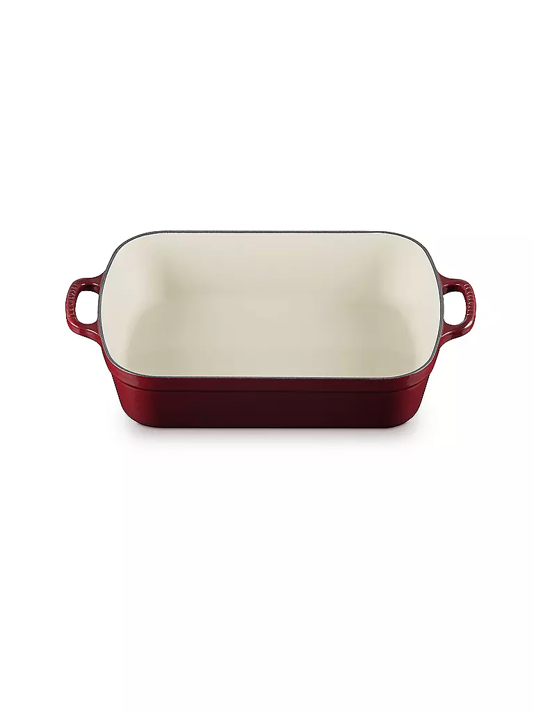 LE CREUSET | Gusseisen-Bratreine eckig 33cm SIGNATURE Garnet | dunkelrot