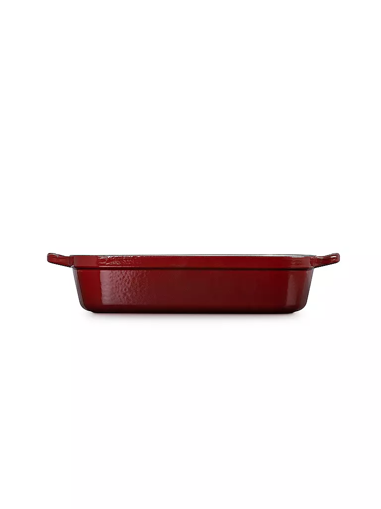 LE CREUSET | Gusseisen-Bratreine eckig 33cm SIGNATURE Garnet | dunkelrot