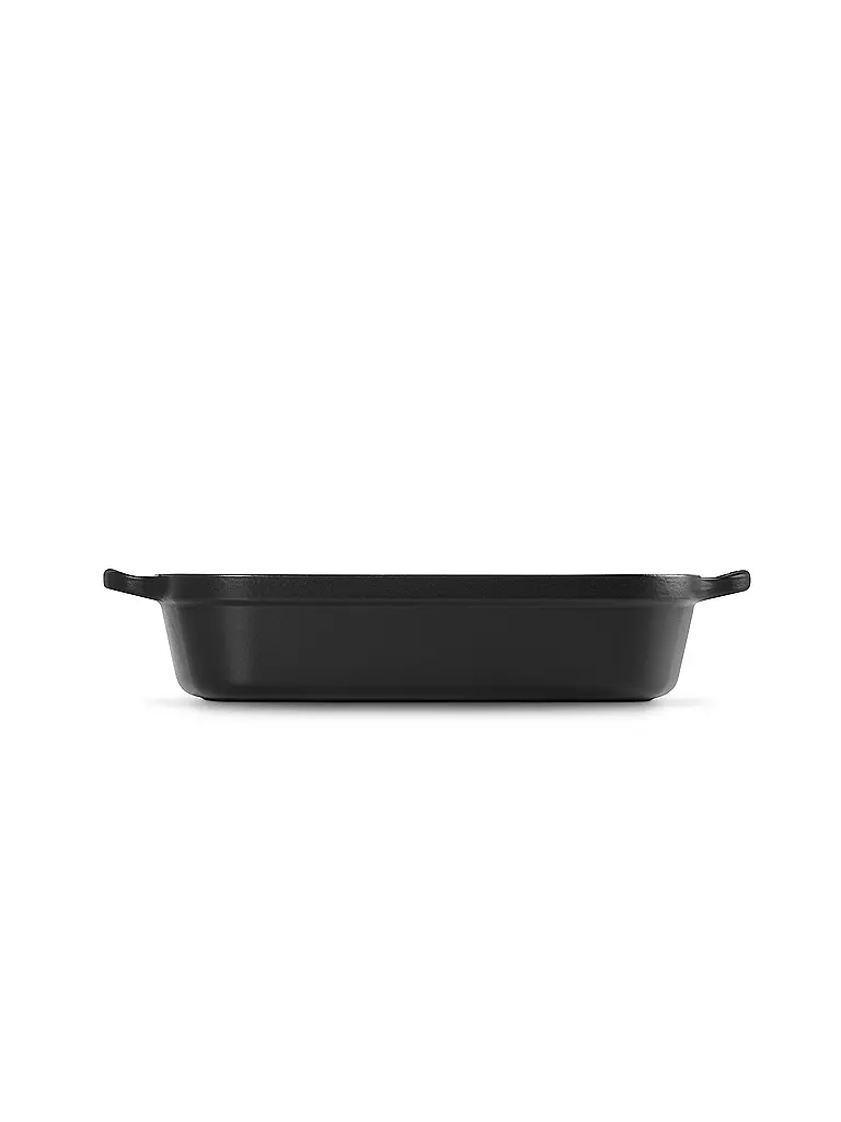 LE CREUSET | Gusseisen-Bratreine eckig 33cm SIGNATURE Schwarz | dunkelrot