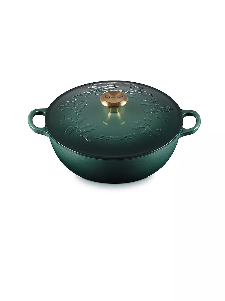 LE CREUSET | Kochtopf mit Deckel 26cm LA MARMITE HOLLY Artichaut  | dunkelgrün