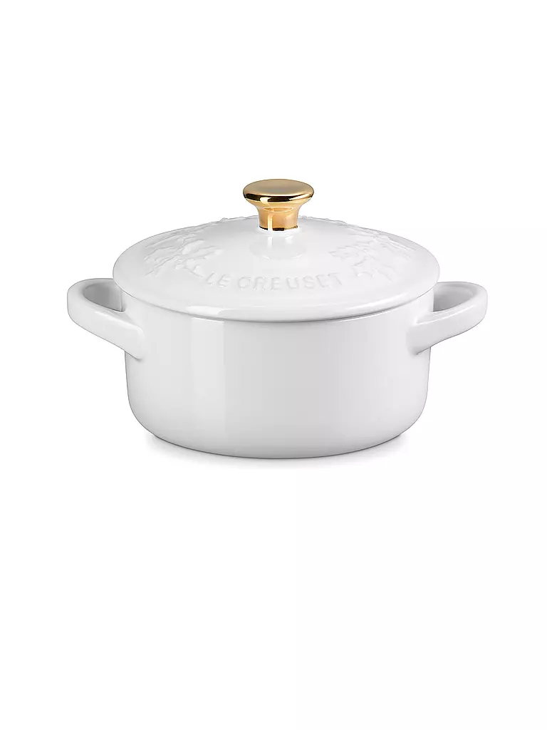 LE CREUSET | Mini Cocotte mit Deckel 10cm HOLLY White | weiss