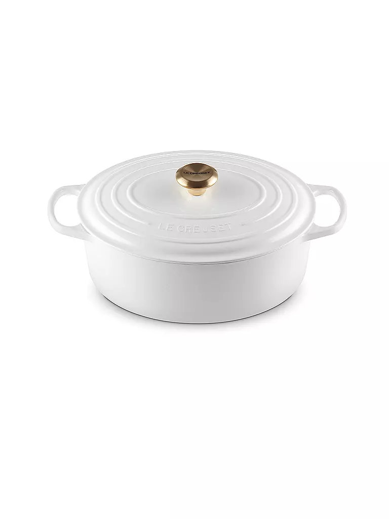 LE CREUSET | Ovaler Bräter aus Gusseisen Signature 31cm White | weiss