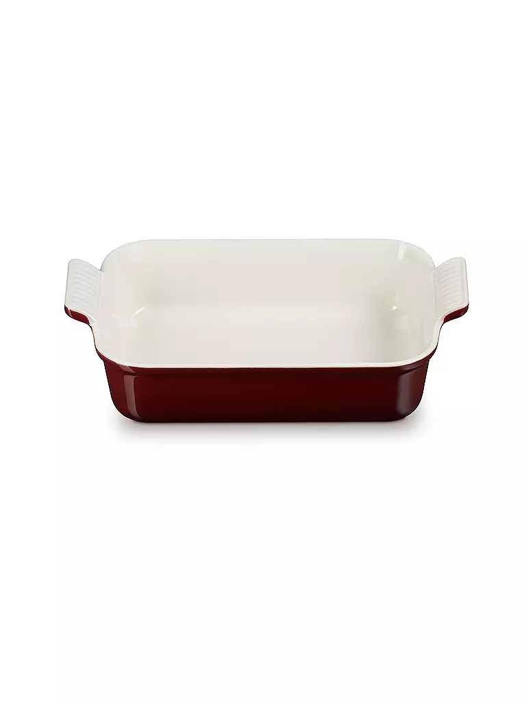 LE CREUSET | Rechteckige Auflaufform Tradition aus Steinzeug 26x19cm Garnet | dunkelrot