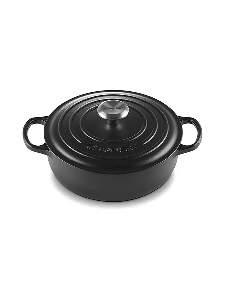 LE CREUSET | Sauteuse SIGNATURE 24cm/3,4l Schwarz | schwarz