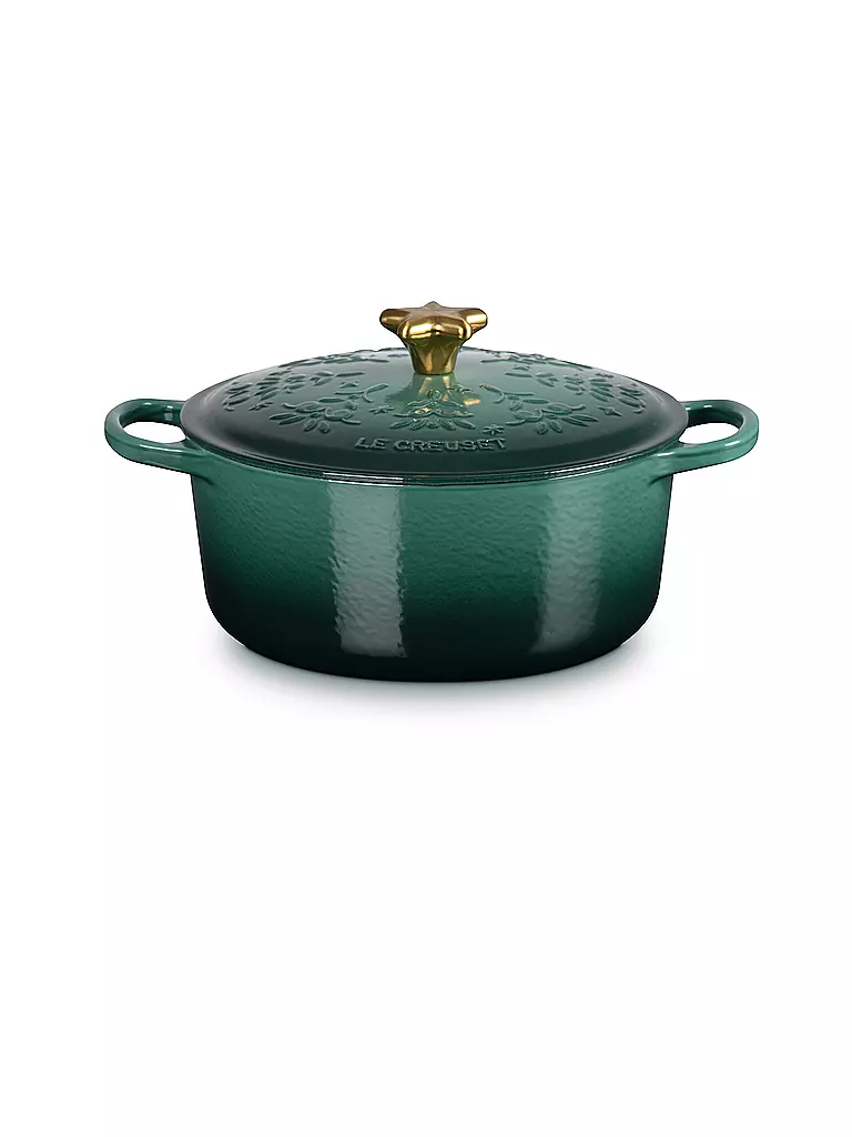 LE CREUSET | Weihnachts Bräter mit Deckel 24cm SIGNATURE Artichaut  | dunkelgrün