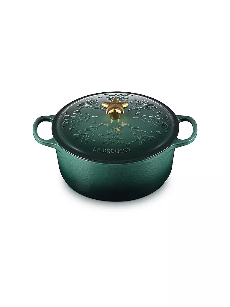 LE CREUSET | Weihnachts Bräter mit Deckel 24cm SIGNATURE Artichaut  | dunkelgrün