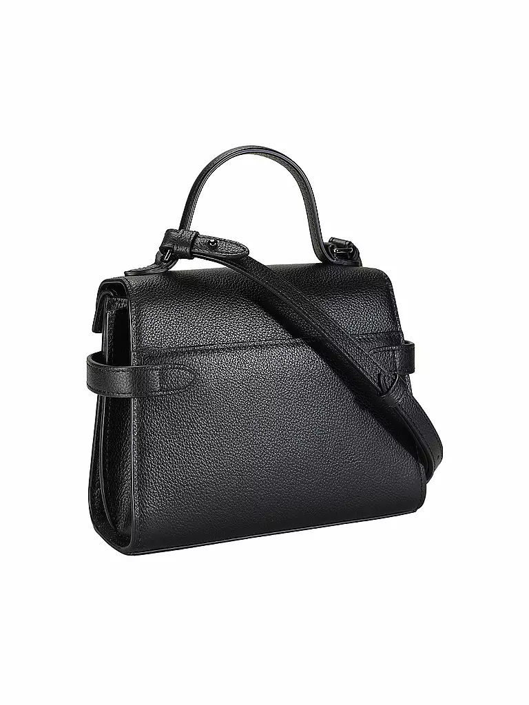 LE TANNEUR | Ledertasche - Henkeltasche EMILIE FLAP Small | schwarz