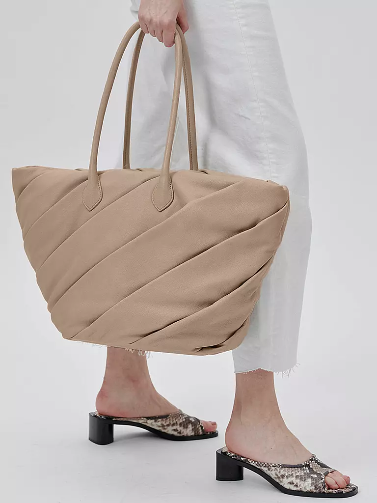 LES VISIONNAIRES | Ledertasche - Shopper Noa | beige