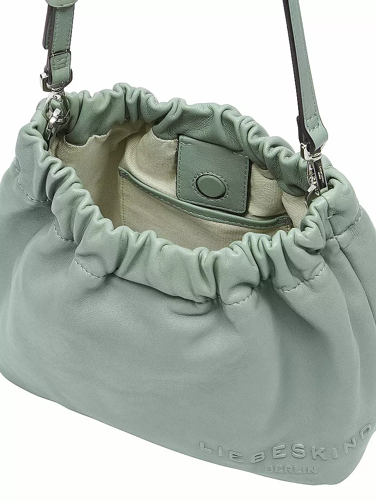 LIEBESKIND BERLIN | Ledertasche - Bucket Bag RUFFLE Small | hellgrün