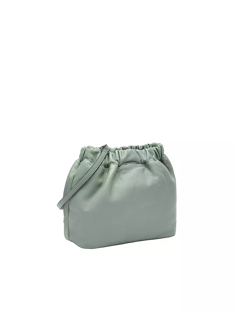 LIEBESKIND BERLIN | Ledertasche - Bucket Bag RUFFLE Small | hellgrün