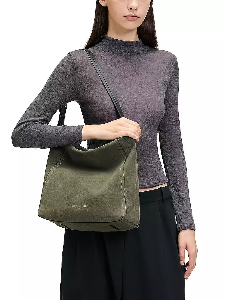 LIEBESKIND BERLIN | Ledertasche - Hobo CHUDY Medium | grau