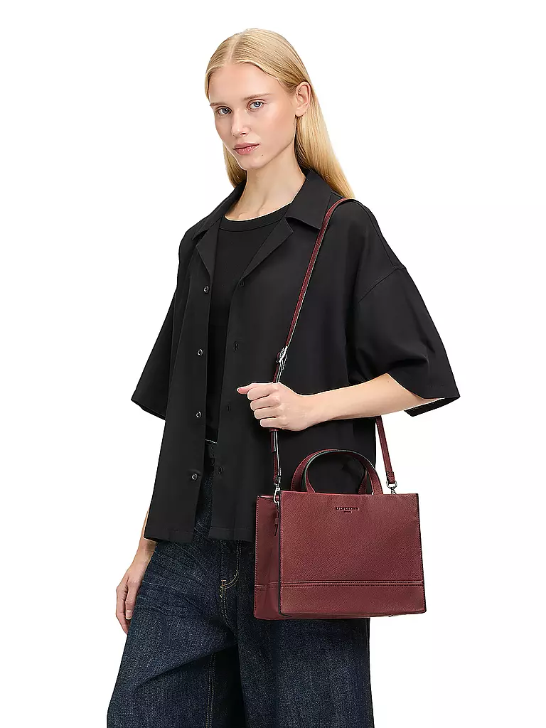 LIEBESKIND BERLIN | Ledertasche - Tote Bag LOU SATCHEL Medium  | beere