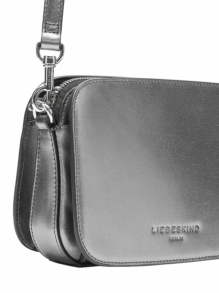 LIEBESKIND BERLIN | Ledertasche - Umhängetasche LUCA Small | silber